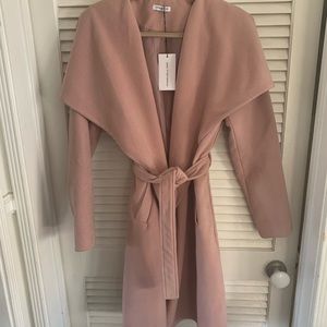 Pink lightweight jacket.